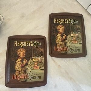 Vintage Hershey’s Cocoa Tray Set Made in England
